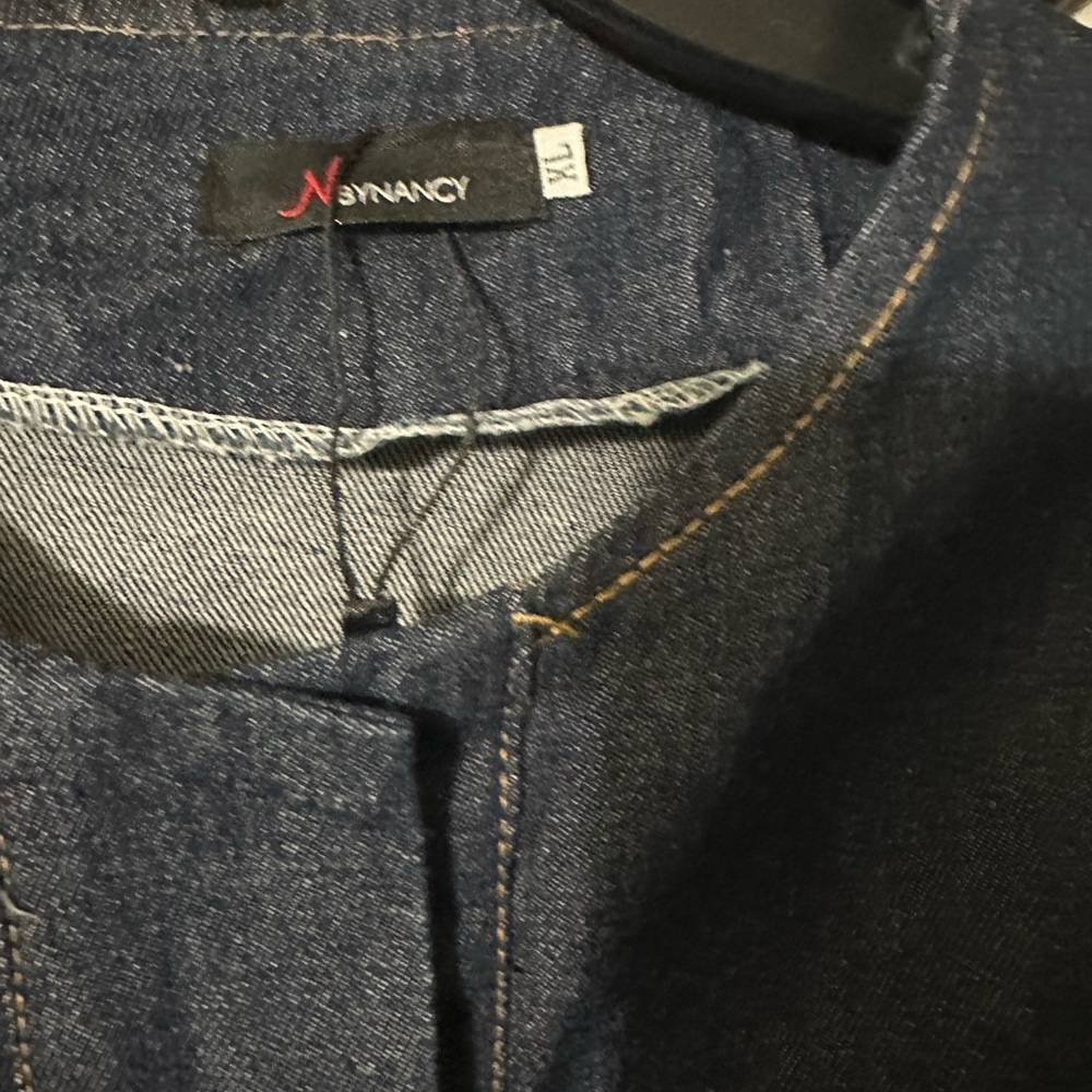 Dark Indigo Denim Bell Sleeve Jacket - Picture 2 of 3